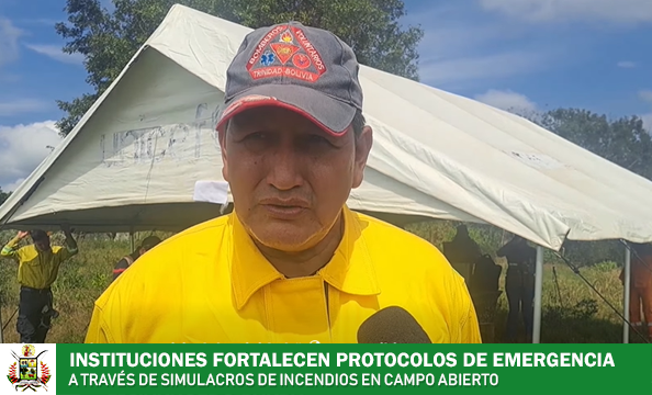 INSTITUCIONES EVALÚAN CAPACIDAD DE RESPUESTA CON SIMULACRO DE INCENDIO EN CAMPO ABIERTO