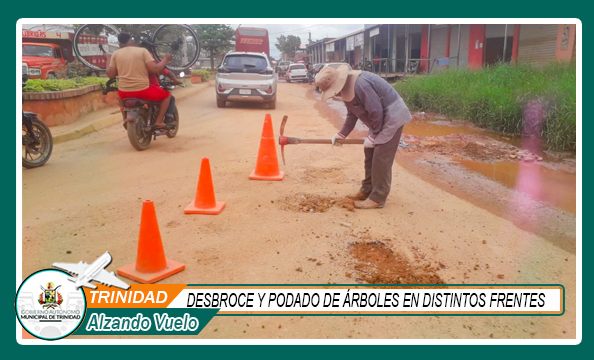 TRINIDAD NO SE DETIENE: ALCALDÍA EJECUTA TRABAJOS 24/7 EN DIFERENTES FRENTES DE LA CIUDAD