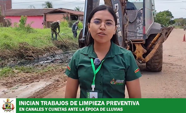¡PREVENCIÓN ANTE LAS LLUVIAS! LIMPIAN CANALES Y CUNETAS EN LA AV 13 DE ABRIL