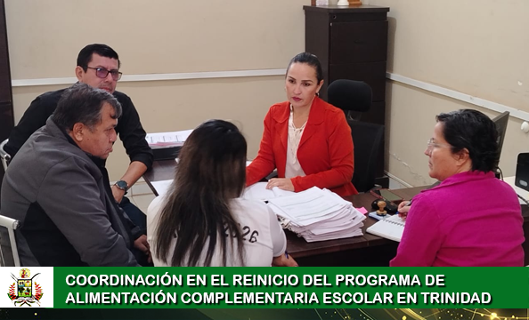 SECRETARÍA DE BIENESTAR INTEGRAL COORDINA REINICIO DEL PROGRAMA DE ALIMENTACIÓN COMPLEMENTARIA ESCOLAR EN TRINIDAD