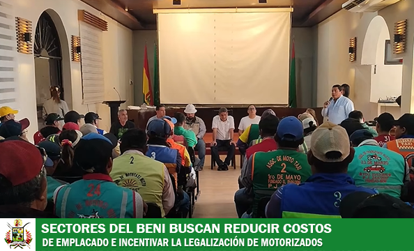 ALCALDE MUNICIPAL DE TRINIDAD APOYA BAJAR EL COSTO DE OBTENCIÓN DE PLACAS PARA INCENTIVAR LA LEGALIZACIÓN DE MOTORIZADOS EN TRINIDAD