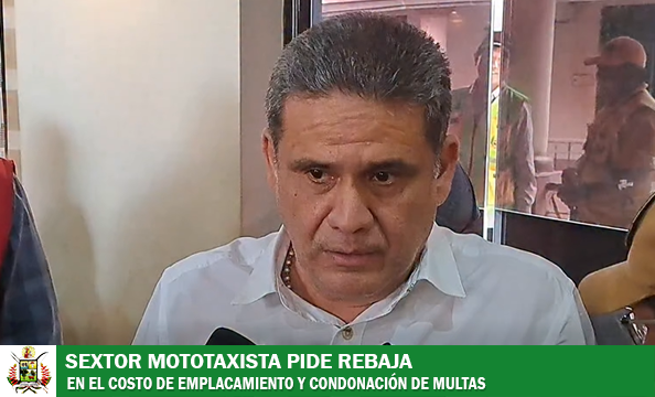 ALCALDE Y FEDERACIÓN DE MOTOTAXIS CIPRIANO BARACE COORDINAN AVANCE DE EMPLACAMIENTO Y CONDONACIÓN DE MULTAS 